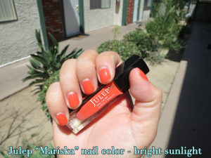 Julep nail color - Mariska - in bright sun